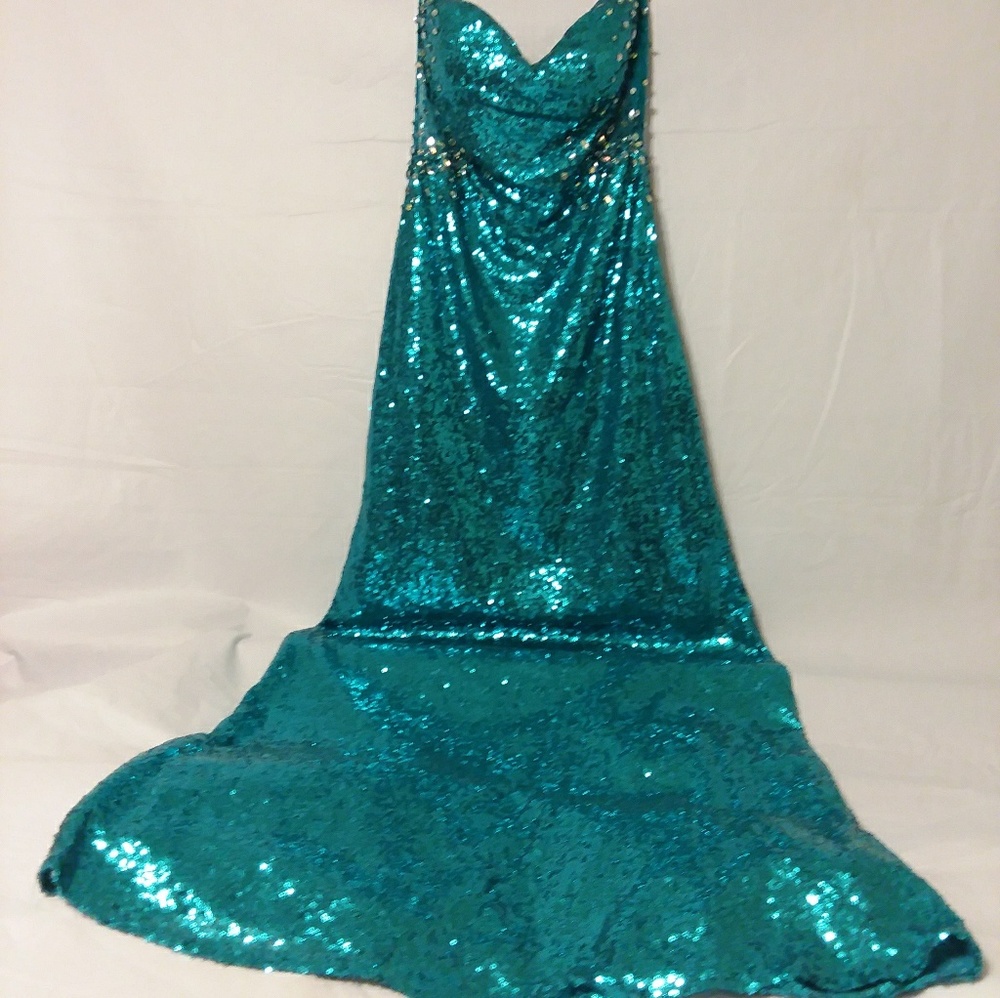 Rhinestone and Sequins Deb Formal Dress